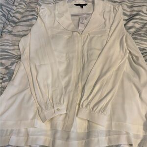 White House Black Market Cream Blouse